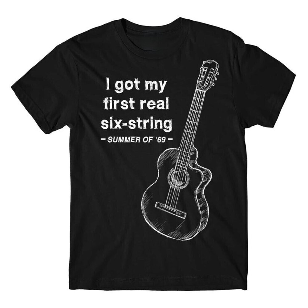 Got My First Real Six String Music Quote Graphic T-Shirt